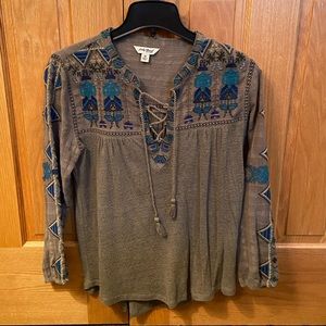 Lucky Brand Olive Blouse